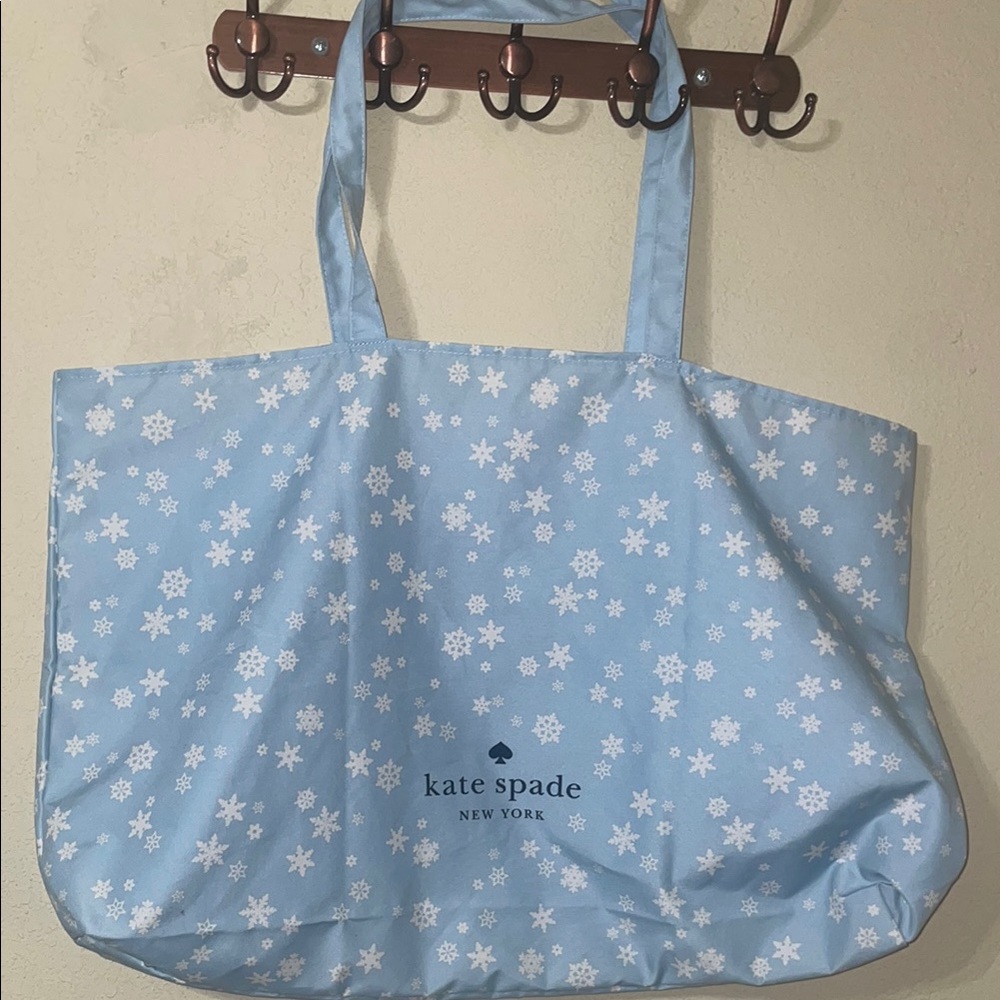 Kate Spade Blue snowflake Tote Bag